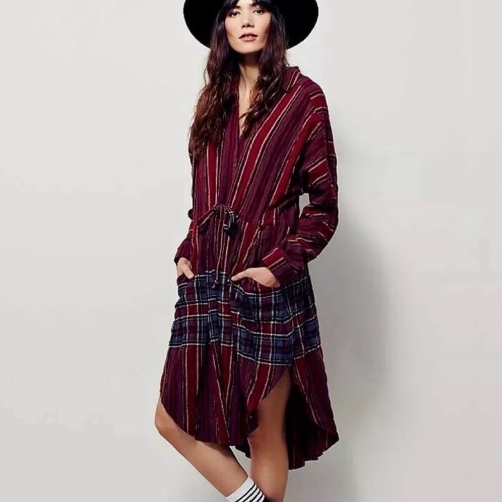 Free People Ray of Light Button Down Dress